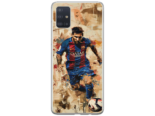 Husa Silicon HQCover compatibila cu Samsung Galaxy A71, model Messi v1, rezistenta la socuri si zgarieturi, SP1M00006