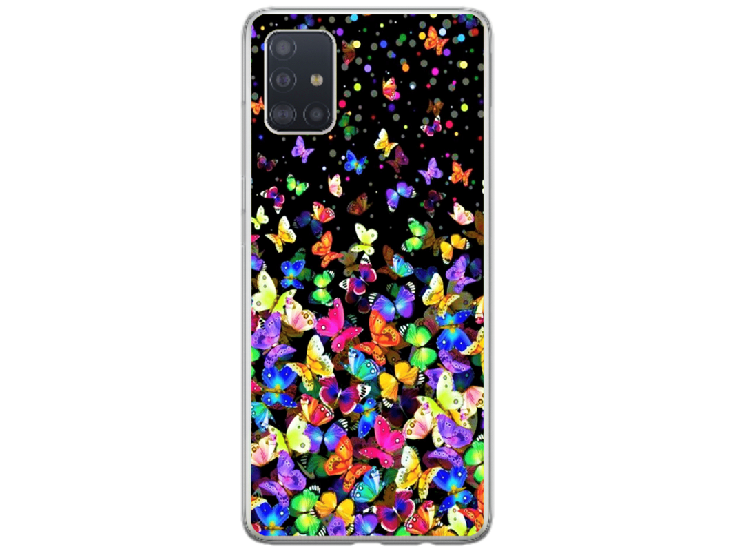 Husa Silicon HQCover compatibila cu Samsung Galaxy A71, model Fluturi, rezistenta la socuri si zgarieturi, SP1M00023