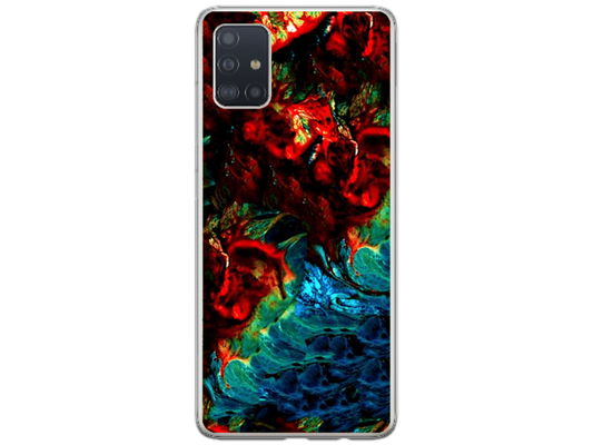 Husa Silicon HQCover compatibila cu Samsung Galaxy A51, model Explozie de culori v2, rezistenta la socuri si zgarieturi, SP1M00043