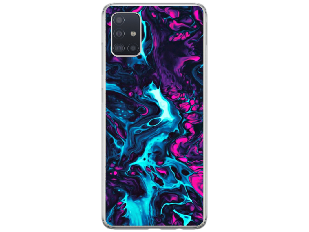 Husa Silicon HQCover compatibila cu Samsung Galaxy A51, model Explozie de culori v3, rezistenta la socuri si zgarieturi, SP1M00044