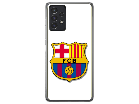Husa Silicon HQCover compatibila cu Samsung Galaxy A52s 5G, model Fotbal FCB, rezistenta la socuri si zgarieturi, SP1M00001