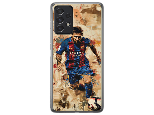 Husa Silicon HQCover compatibila cu Samsung Galaxy A72, model Messi v1, rezistenta la socuri si zgarieturi, SP1M00006