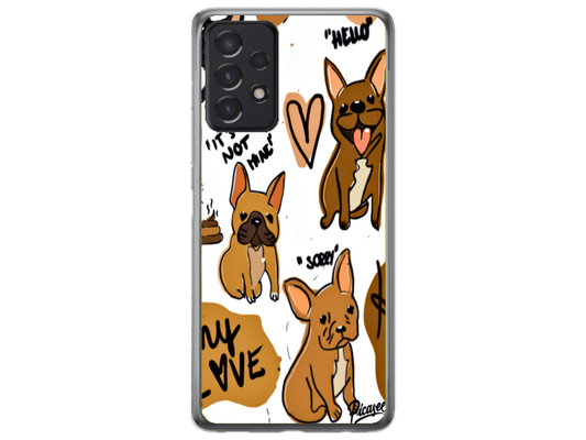 Husa Silicon HQCover compatibila cu Samsung Galaxy A52 5G, model Dogs, rezistenta la socuri si zgarieturi, SP1M00042
