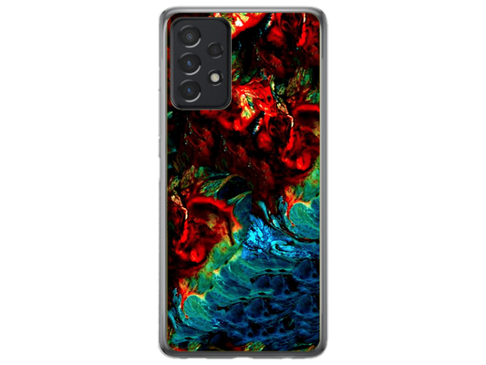 Husa Silicon HQCover compatibila cu Samsung Galaxy A52 4G, model Explozie de culori v2, rezistenta la socuri si zgarieturi, SP1M00043