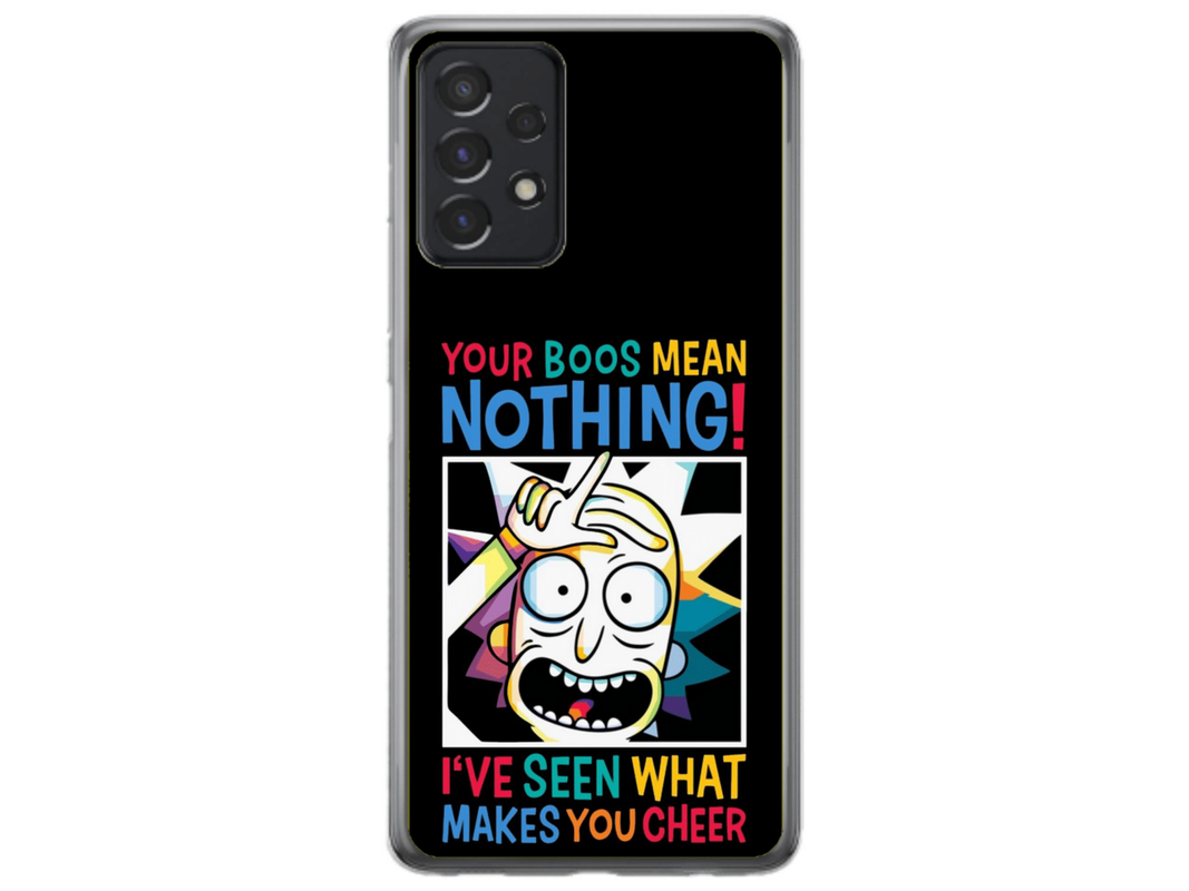 Husa Silicon HQCover compatibila cu Samsung Galaxy A53 4G, model Rick and Morty, rezistenta la socuri si zgarieturi, SP1M00048