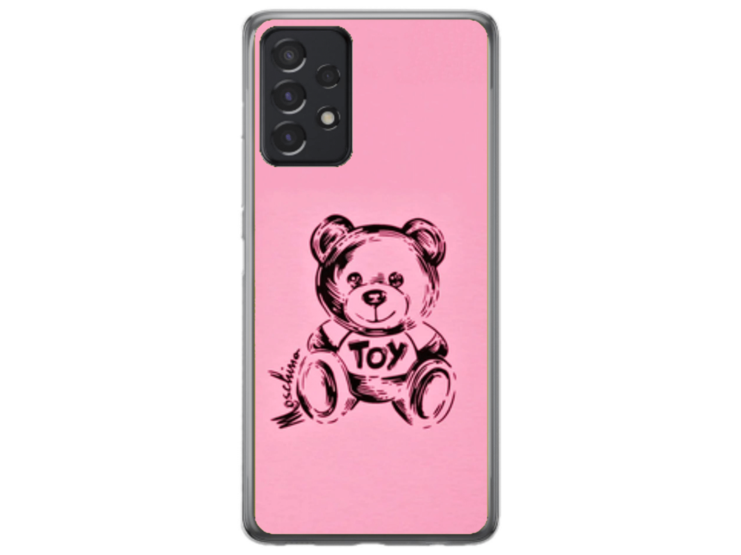 Husa Silicon HQCover compatibila cu Samsung Galaxy A53 5G, model Urs Roz, rezistenta la socuri si zgarieturi, SP1M00049