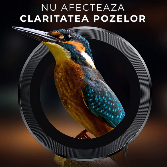 Folie de sticla transparenta compatibila cu Huawei Nova 12, Camera Foto, HQShield, Full Glue, rezistenta 9H