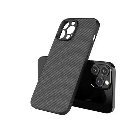 Husa de protectie Carbon Case compatibila cu Apple iPhone 13 Pro, rezistenta la socuri, tip carcasa