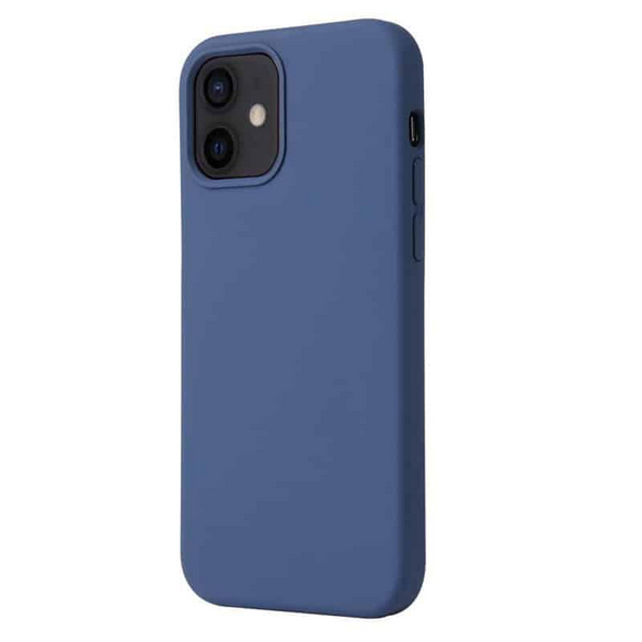 Husa de protectie Silicon compatibila cu Apple iPhone 11, albastra, rezistenta la socuri, tip carcasa, interior microfibra