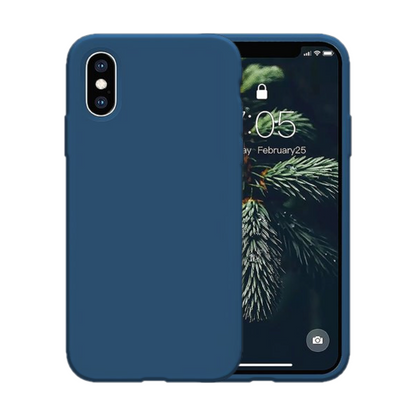 Husa de protectie Silicon compatibila cu Apple iPhone XR, albastra, rezistenta la socuri, tip carcasa, interior microfibra