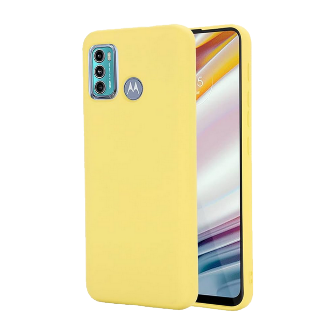 Husa de protectie Silicon compatibila cu Motorola Moto G60, galbena, rezistenta la socuri, tip carcasa, interior microfibra