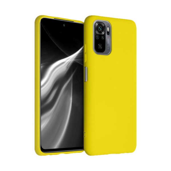 Husa de protectie Silicon compatibila cu Xiaomi Redmi Note 10 Pro, galbena, rezistenta la socuri, tip carcasa, interior microfibra