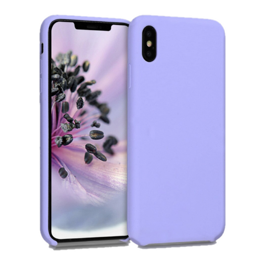 Husa de protectie Silicon compatibila cu Apple iPhone X, mov, rezistenta la socuri, tip carcasa, interior microfibra