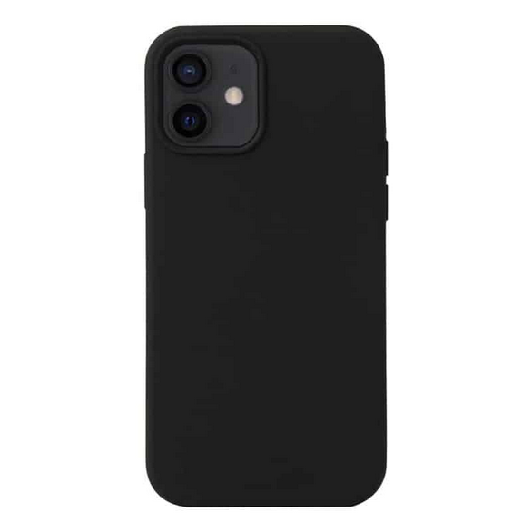 Husa de protectie Silicon compatibila cu Apple iPhone 11, neagra, rezistenta la socuri, tip carcasa, interior microfibra