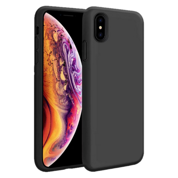 Husa de protectie Silicon compatibila cu Apple iPhone X, neagra, rezistenta la socuri, tip carcasa, interior microfibra