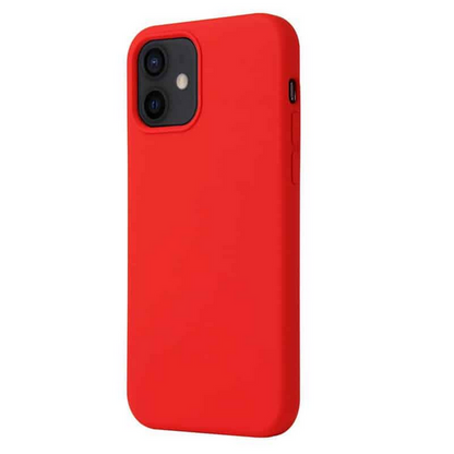 Husa de protectie Silicon compatibila cu Apple iPhone 11, rosie, rezistenta la socuri, tip carcasa, interior microfibra