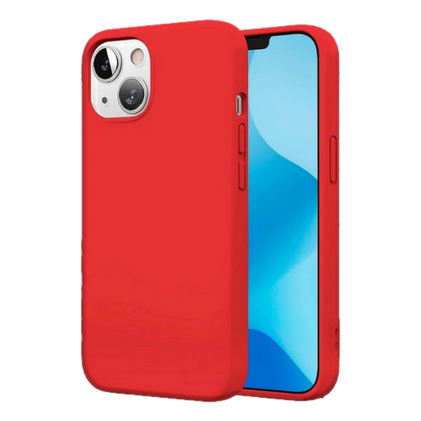 Husa de protectie Silicon compatibila cu Apple iPhone 13 Mini, rosie, rezistenta la socuri, tip carcasa, interior microfibra