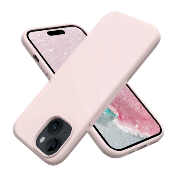 Husa de protectie Silicon compatibila cu Apple iPhone 13 Mini, roz pudra, rezistenta la socuri, tip carcasa, interior microfibra