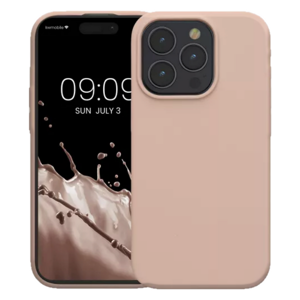 Husa de protectie Silicon compatibila cu Apple iPhone 13 Pro, roz pudra, rezistenta la socuri, tip carcasa, interior microfibra