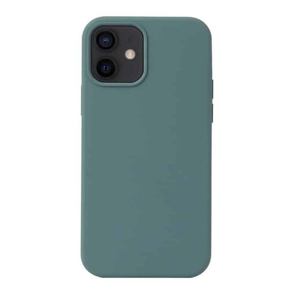 Husa de protectie Silicon compatibila cu Apple iPhone 11, verde inchis, rezistenta la socuri, tip carcasa, interior microfibra