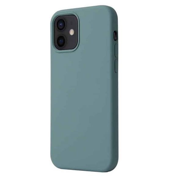 Husa de protectie Silicon compatibila cu Apple iPhone 11, verde inchis, rezistenta la socuri, tip carcasa, interior microfibra