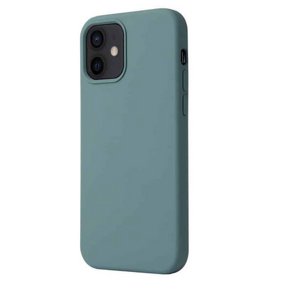 Husa de protectie Silicon compatibila cu Apple iPhone 11, verde inchis, rezistenta la socuri, tip carcasa, interior microfibra