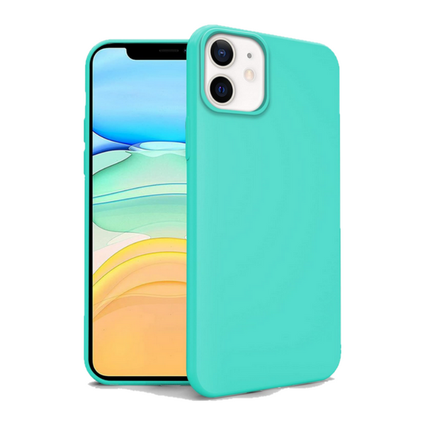 Husa de protectie Silicon compatibila cu Apple iPhone 12 Mini, menta, rezistenta la socuri, tip carcasa, interior microfibra