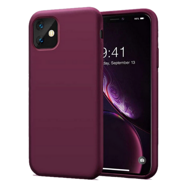 Husa de protectie Silicon compatibila cu Apple iPhone 12, visinie, rezistenta la socuri, tip carcasa, interior microfibra