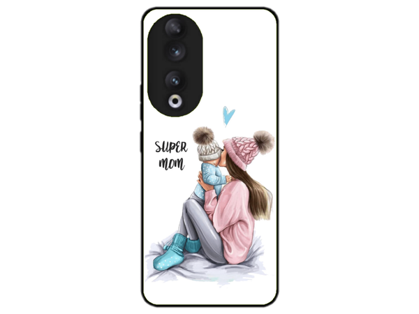 Husa Silicon HQCover compatibila cu Honor 90, model Super Mom, rezistenta la socuri si zgarieturi, SP1M00030