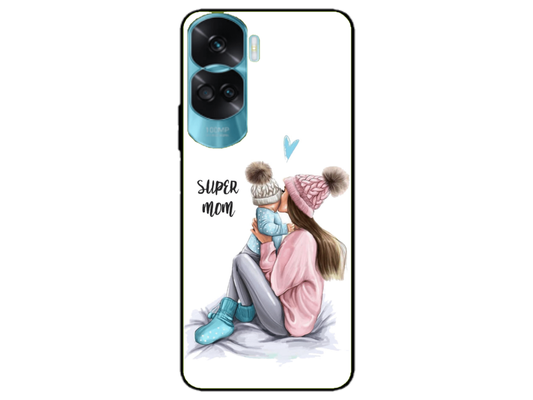Husa Silicon HQCover compatibila cu Honor 90 Lite, model Super Mom, rezistenta la socuri si zgarieturi, SP1M00030