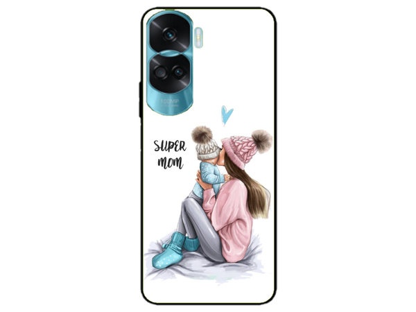 Husa Silicon HQCover compatibila cu Honor 90 Lite, model Super Mom, rezistenta la socuri si zgarieturi, SP1M00030