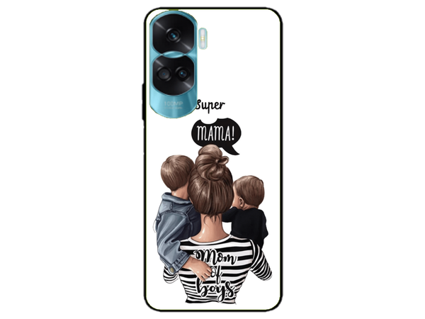 Husa Silicon HQCover compatibila cu Honor 90 Lite, model Super Mom of Boys, rezistenta la socuri si zgarieturi, SP1M00031