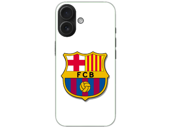 Husa Silicon HQCover compatibila cu Apple iPhone 16, model Fotbal FCB, rezistenta la socuri si zgarieturi, SP1M00001