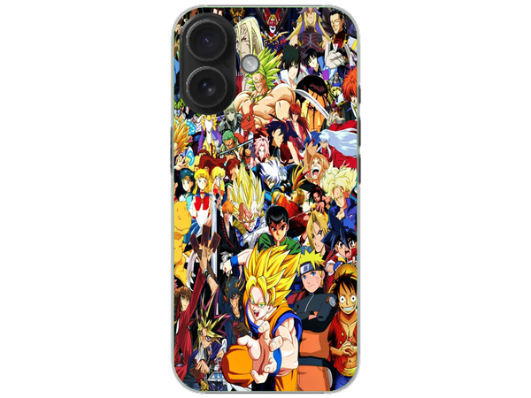 Husa Silicon HQCover compatibila cu Apple iPhone 16, model Anime v1, rezistenta la socuri si zgarieturi, SP1M00013