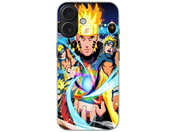 Husa Silicon HQCover compatibila cu Apple iPhone 16, model Naruto v1, rezistenta la socuri si zgarieturi, SP1M00020