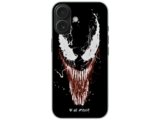 Husa Silicon HQCover compatibila cu Apple iPhone 16, model Venom v1, rezistenta la socuri si zgarieturi, SP1M00024