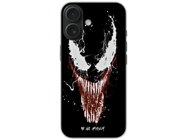 Husa Silicon HQCover compatibila cu Apple iPhone 16 Plus, model Venom v1, rezistenta la socuri si zgarieturi, SP1M00024