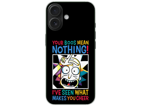 Husa Silicon HQCover compatibila cu Apple iPhone 16, model Rick and Morty, rezistenta la socuri si zgarieturi, SP1M00048