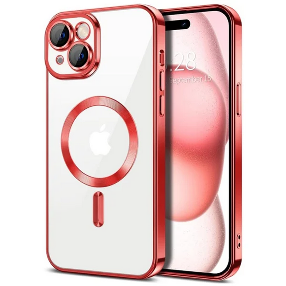 Husa de protectie MagSafe compatibila cu Samsung Galaxy S20, rosie, functie incarcare wireless, rezistenta la socuri