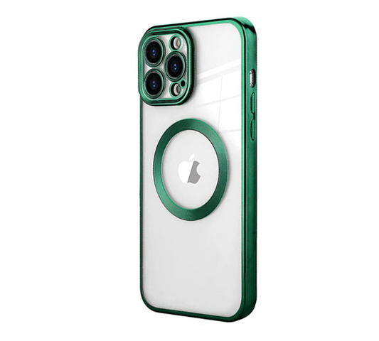 Husa de protectie MagSafe compatibila cu Samsung Galaxy S23 Ultra, verde inchis, functie incarcare wireless, rezistenta la socuri