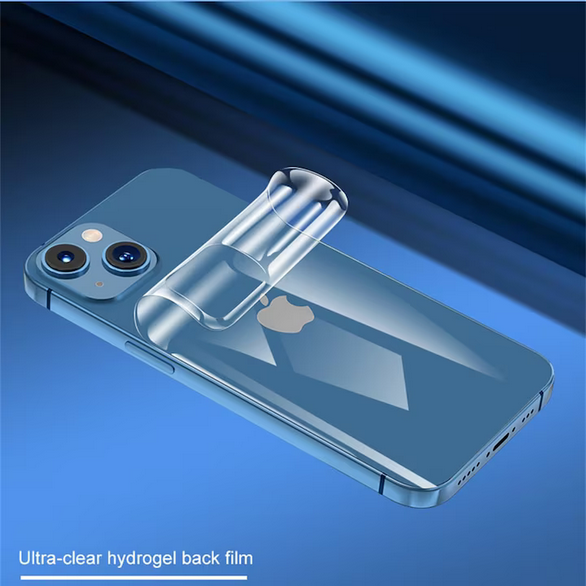 Folie de silicon regenerabila transparenta compatibila cu Samsung Galaxy A71, Spate, HQShield, Hydrogel, Flexibila, Full Glue