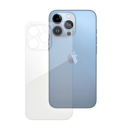 Folie de silicon regenerabila transparenta compatibila cu Apple iPhone 13 Mini, Spate, HQShield, Hydrogel, Flexibila, Full Glue